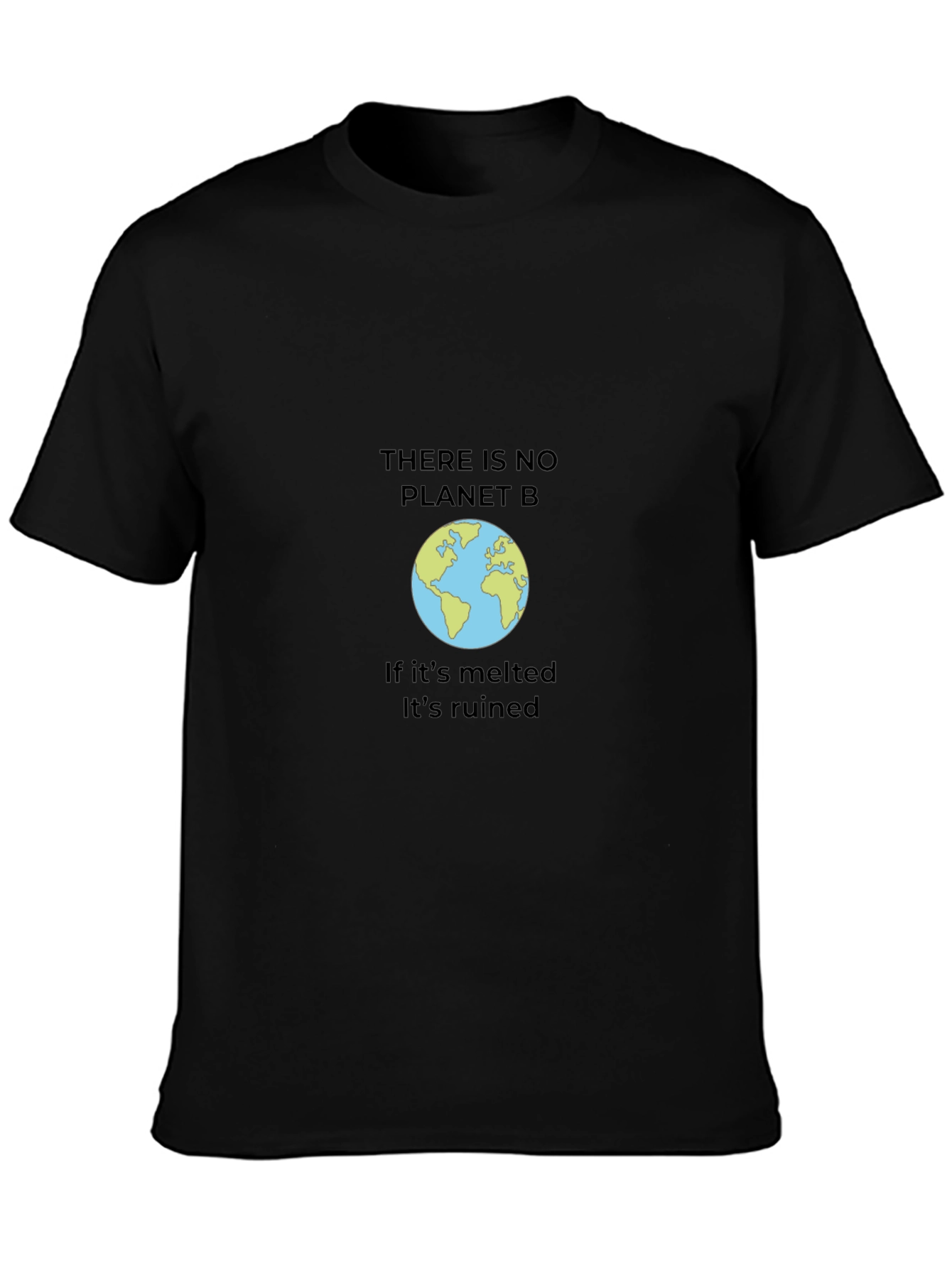Eco-Friendly Black T-Shirt - Save the Planet