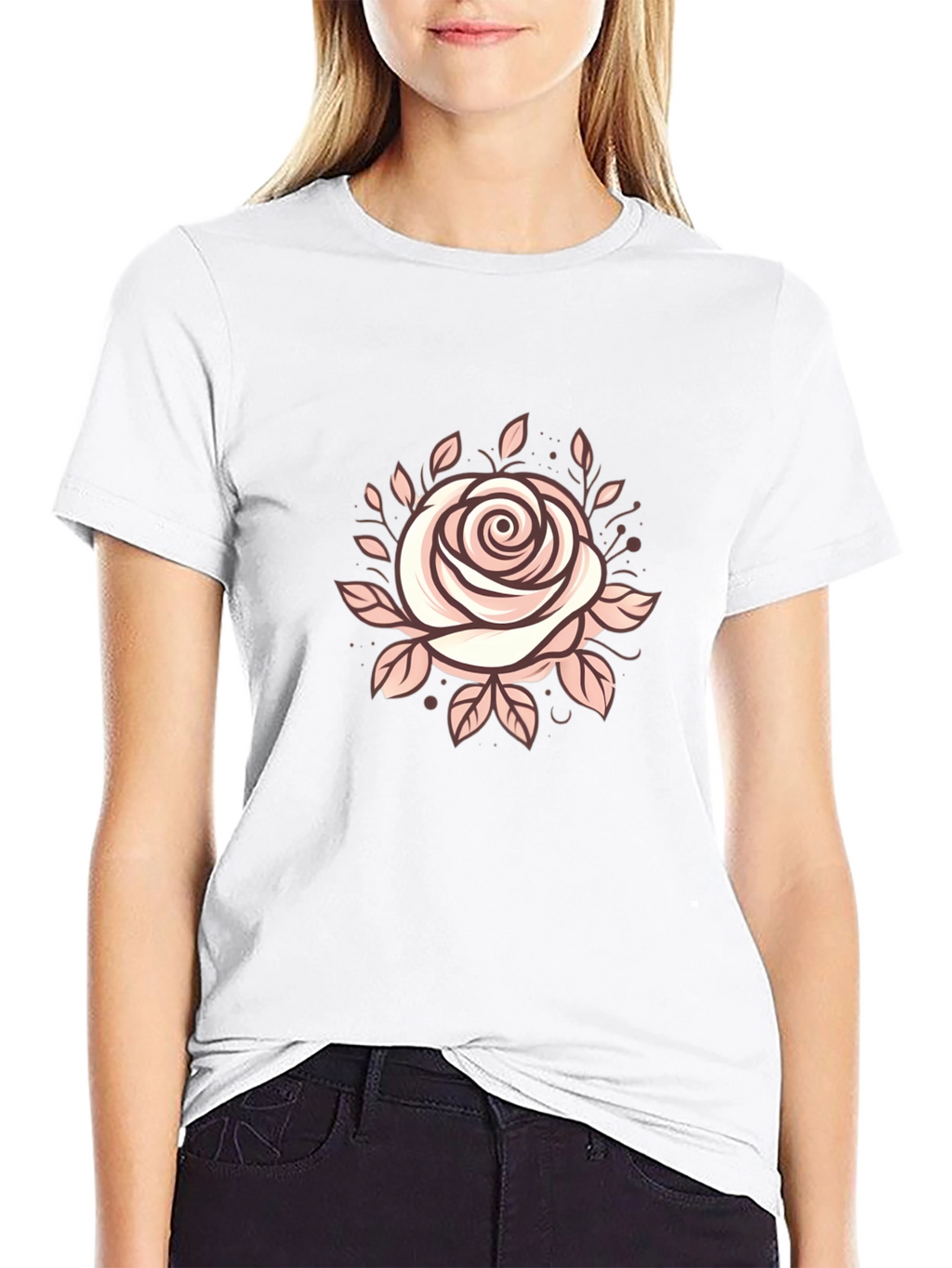 Rose Graphic T-Shirt - Stylish Floral Design