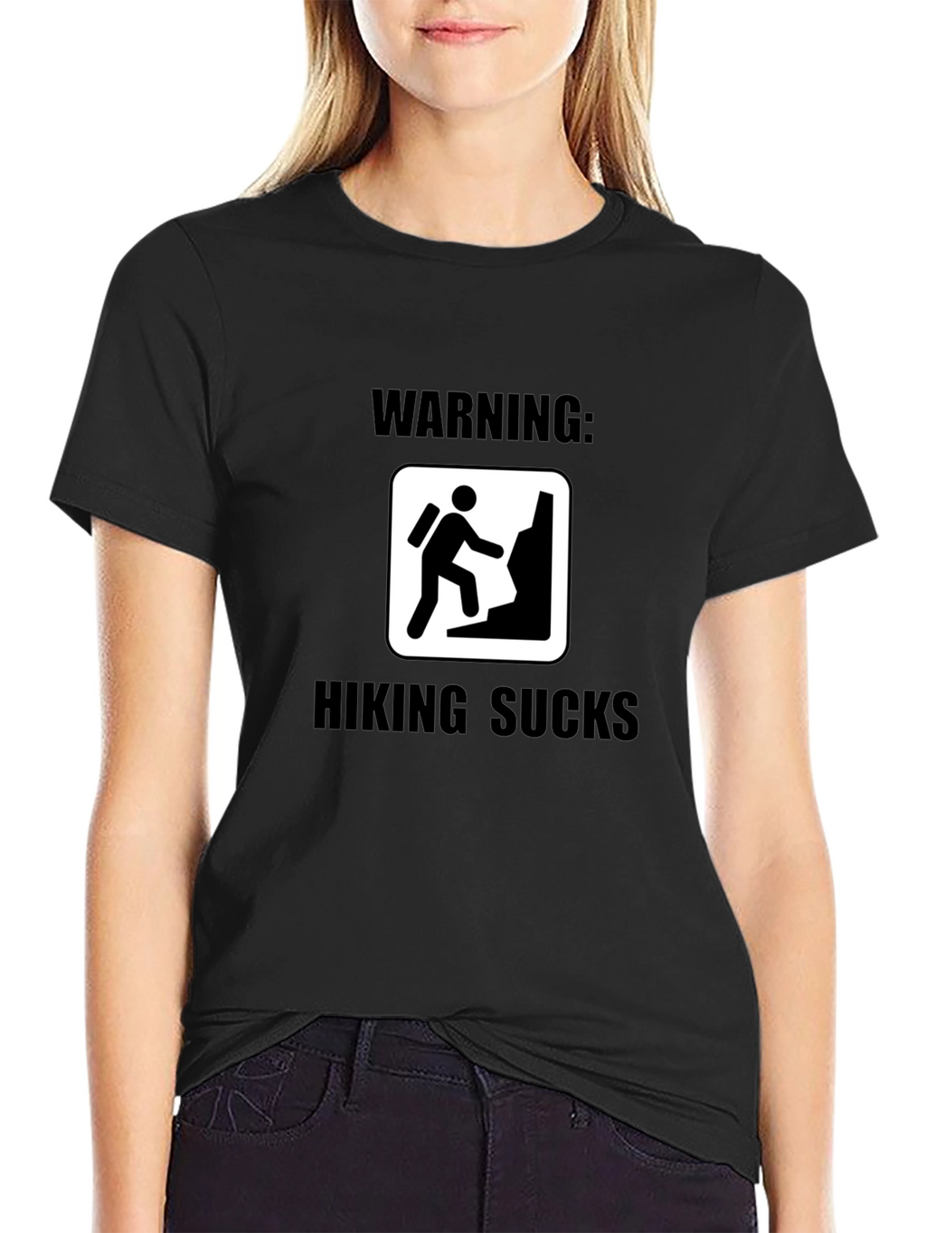 Warning: Hiking Sucks Black T-Shirt