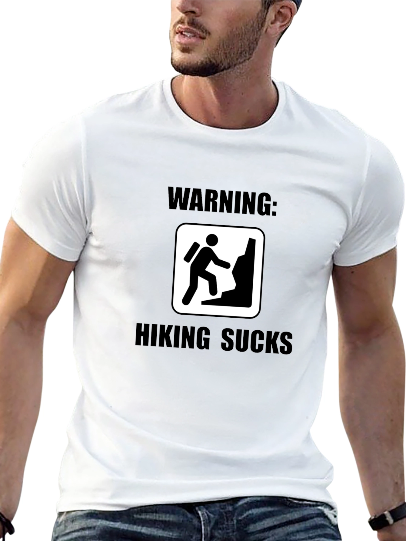 Warning: Hiking Sucks Black T-Shirt