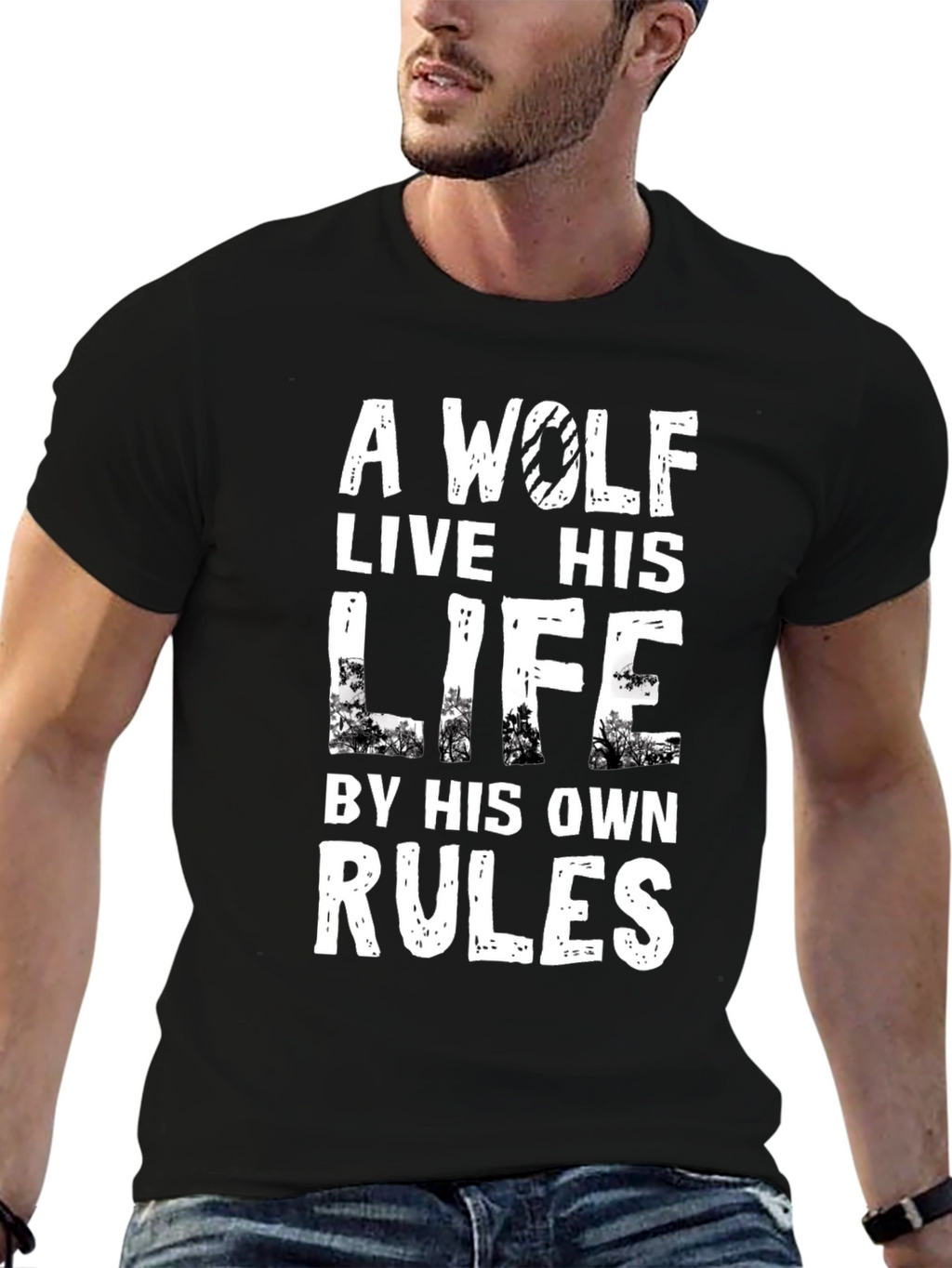 Wolf Rules T-Shirt - Live Your Life Your Way!