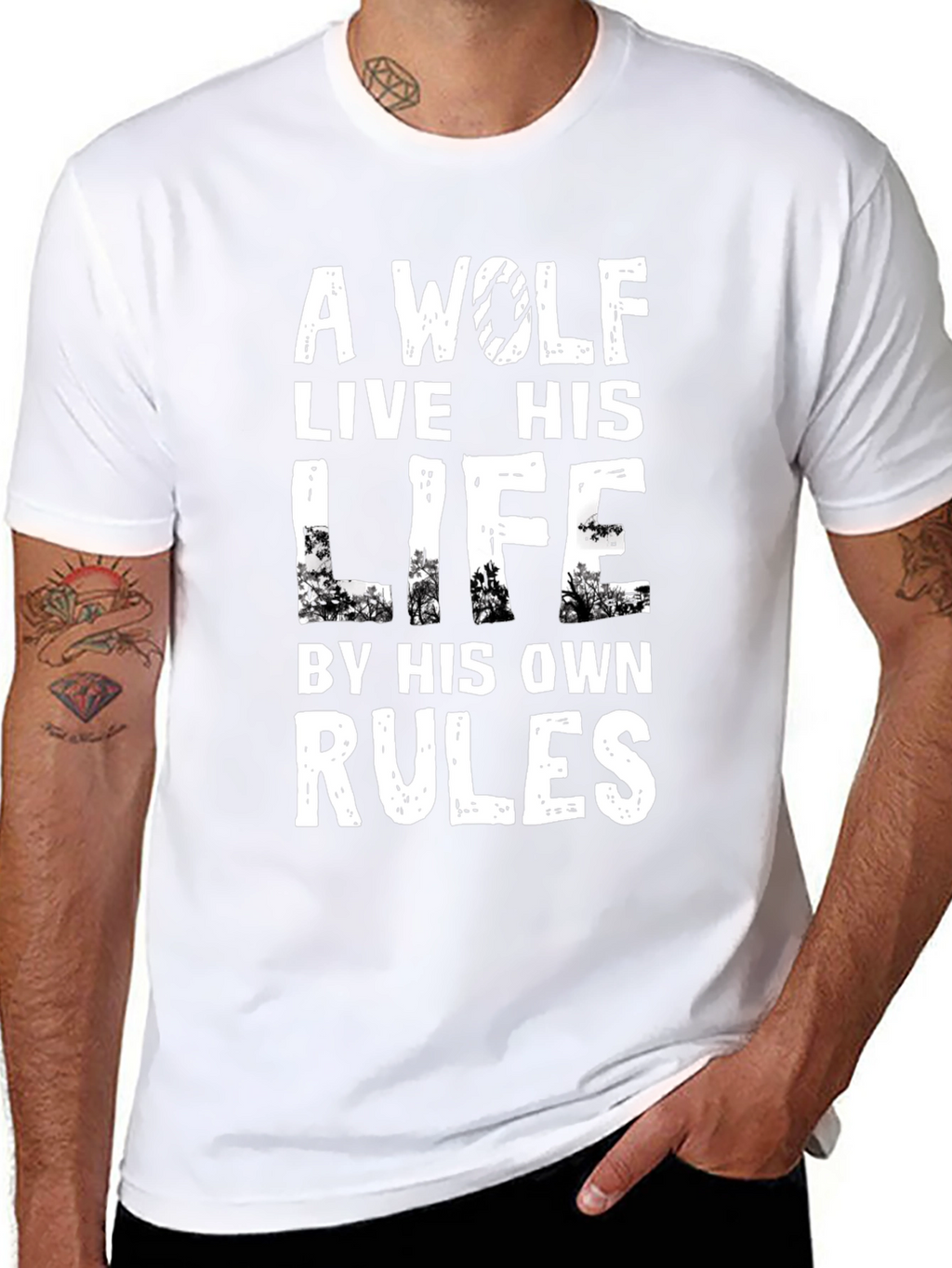Wolf Rules T-Shirt - Live Your Life Your Way!