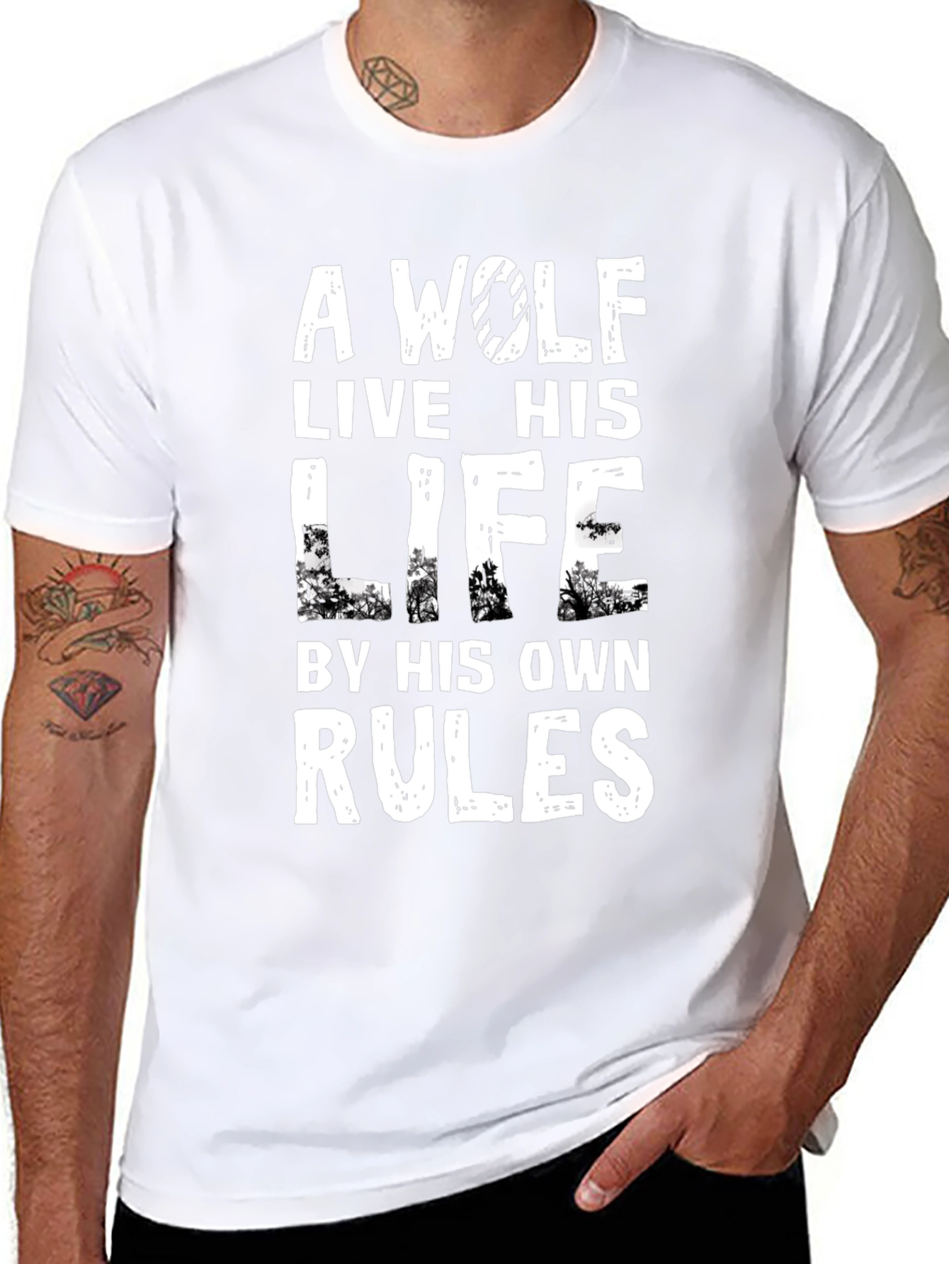 Wolf Rules T-Shirt - Live Your Life Your Way!