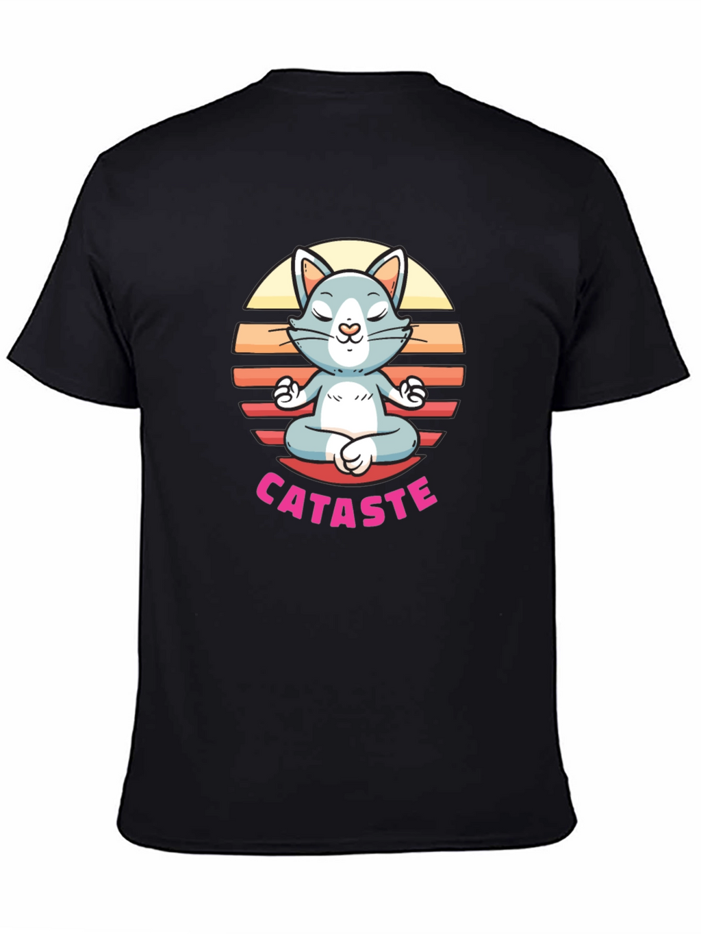 Cataste Yoga Cat T-Shirt - Meditating Feline Tee