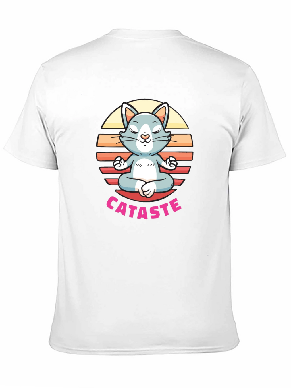 Cataste Yoga Cat T-Shirt - Meditating Feline Tee