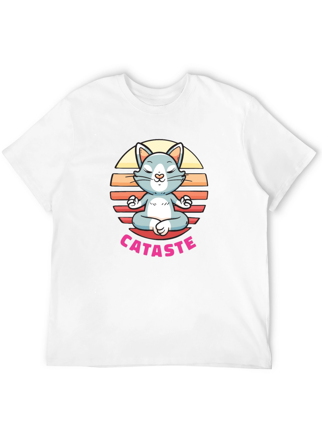 Cataste Yoga Cat T-Shirt - Meditating Feline Tee