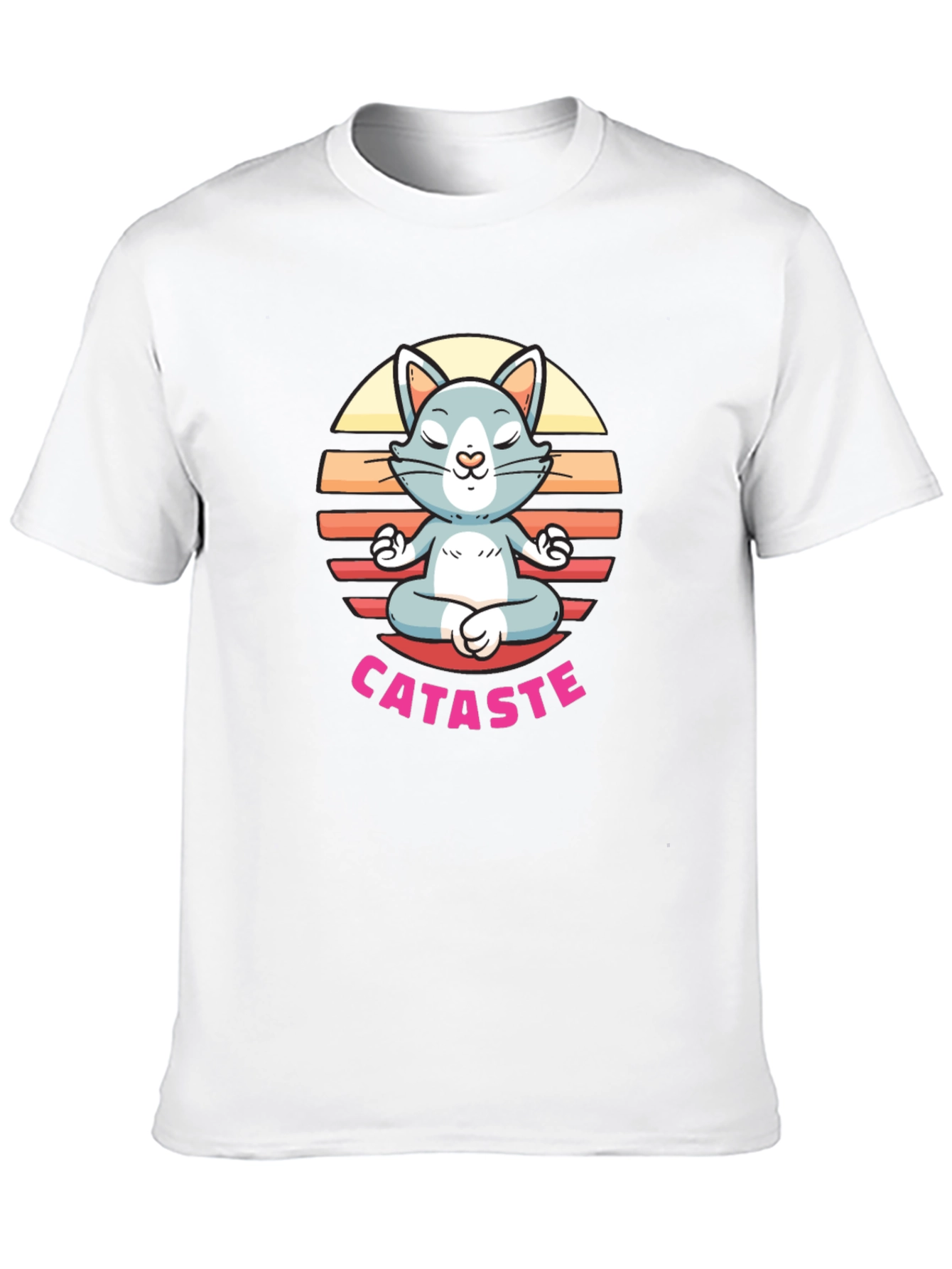 Cataste Yoga Cat T-Shirt - Meditating Feline Tee