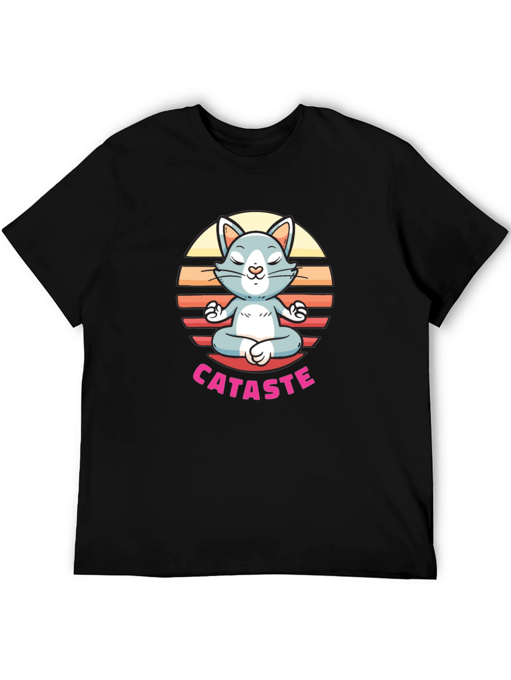 Cataste Yoga Cat T-Shirt - Meditating Feline Tee