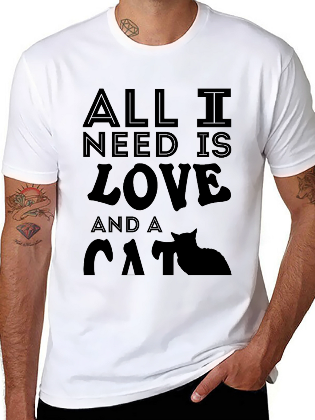 All I Need is Love and a Cat T-Shirt