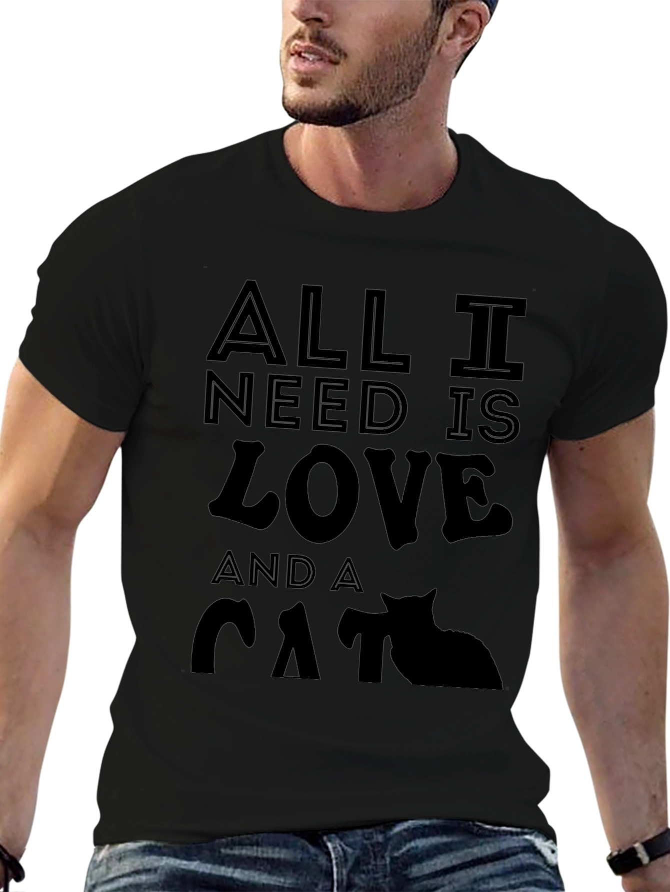 All I Need is Love and a Cat T-Shirt