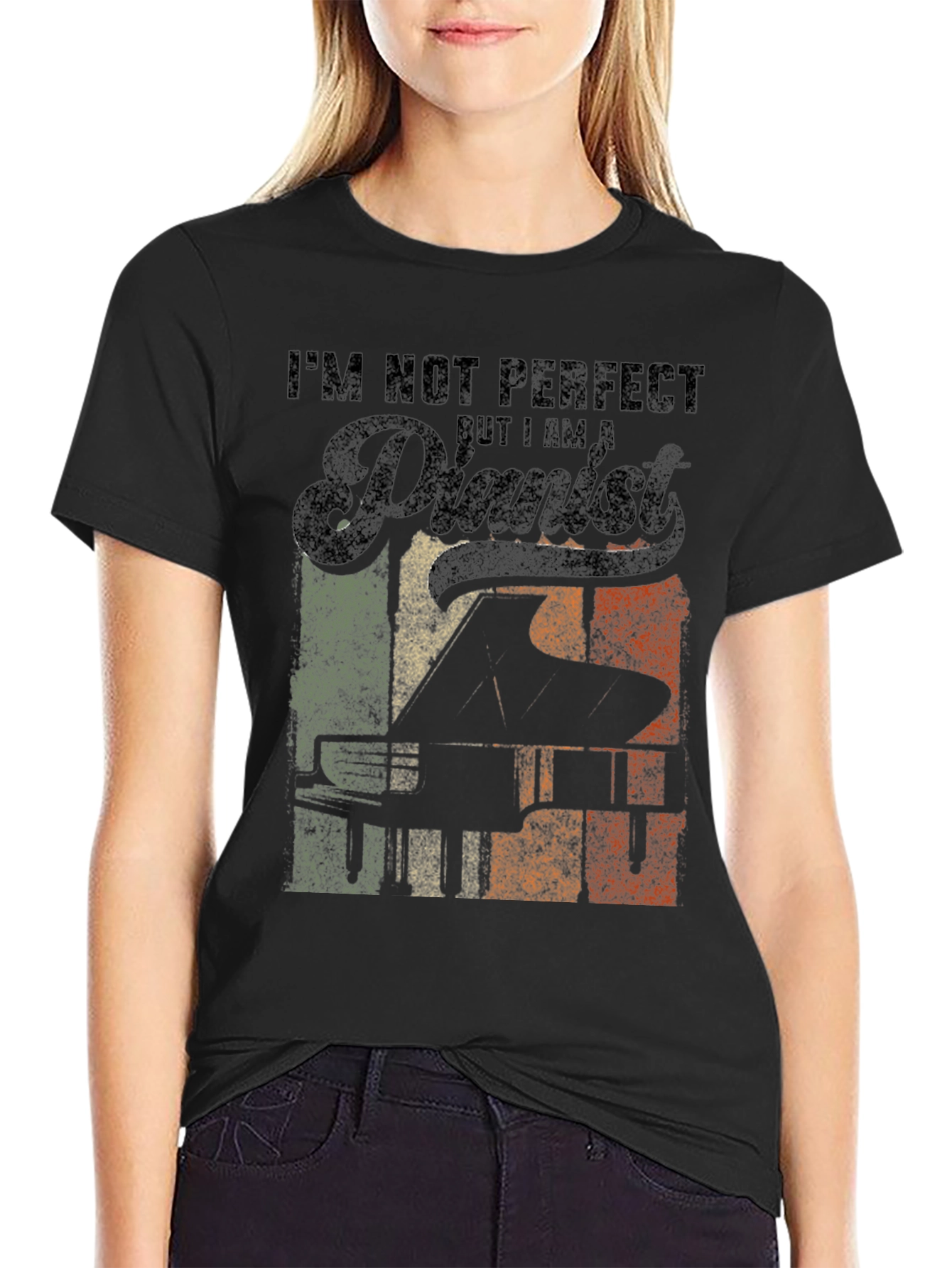 Im Not Perfect But I Am A Pianist T-Shirt - Music Lover Tee