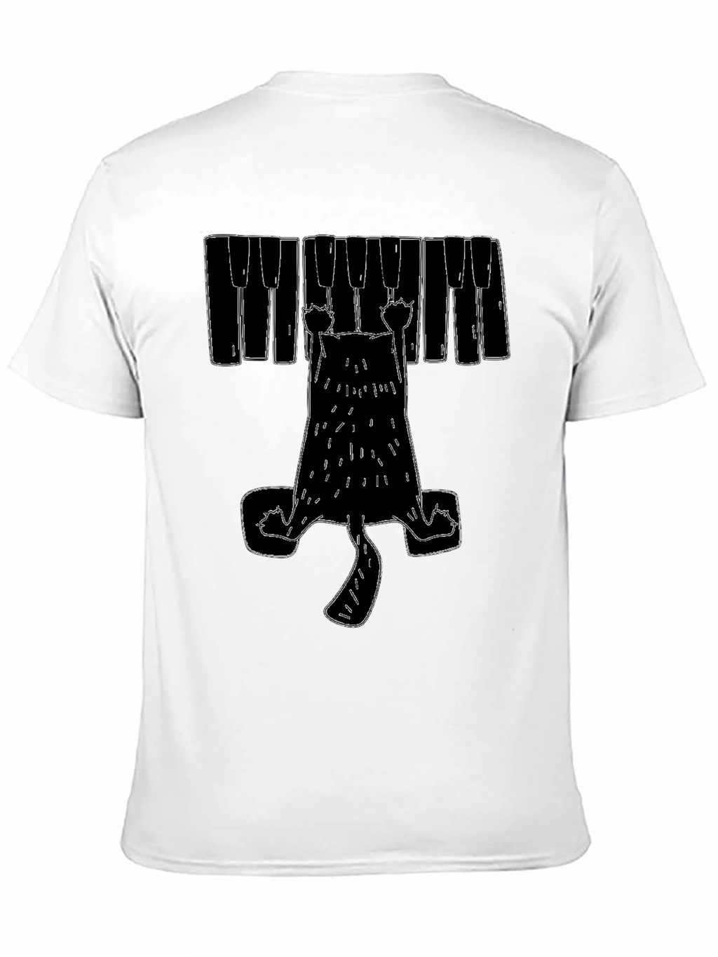 Piano Cat Graphic T-Shirt