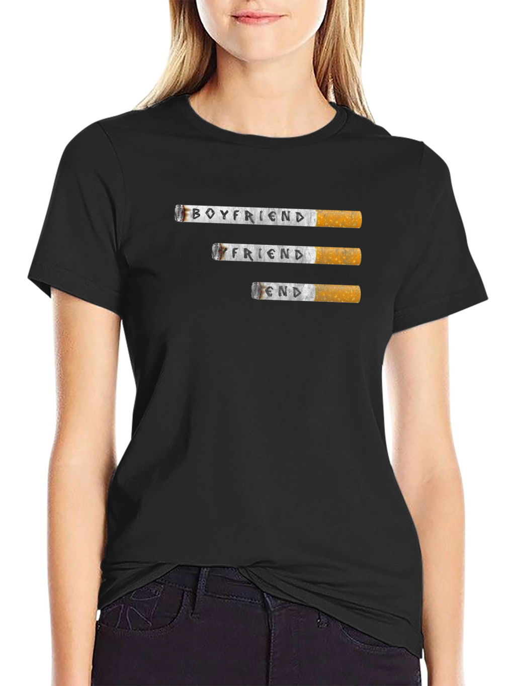 Boyfriend Friend End Cigarette T-Shirt - Graphic Tee