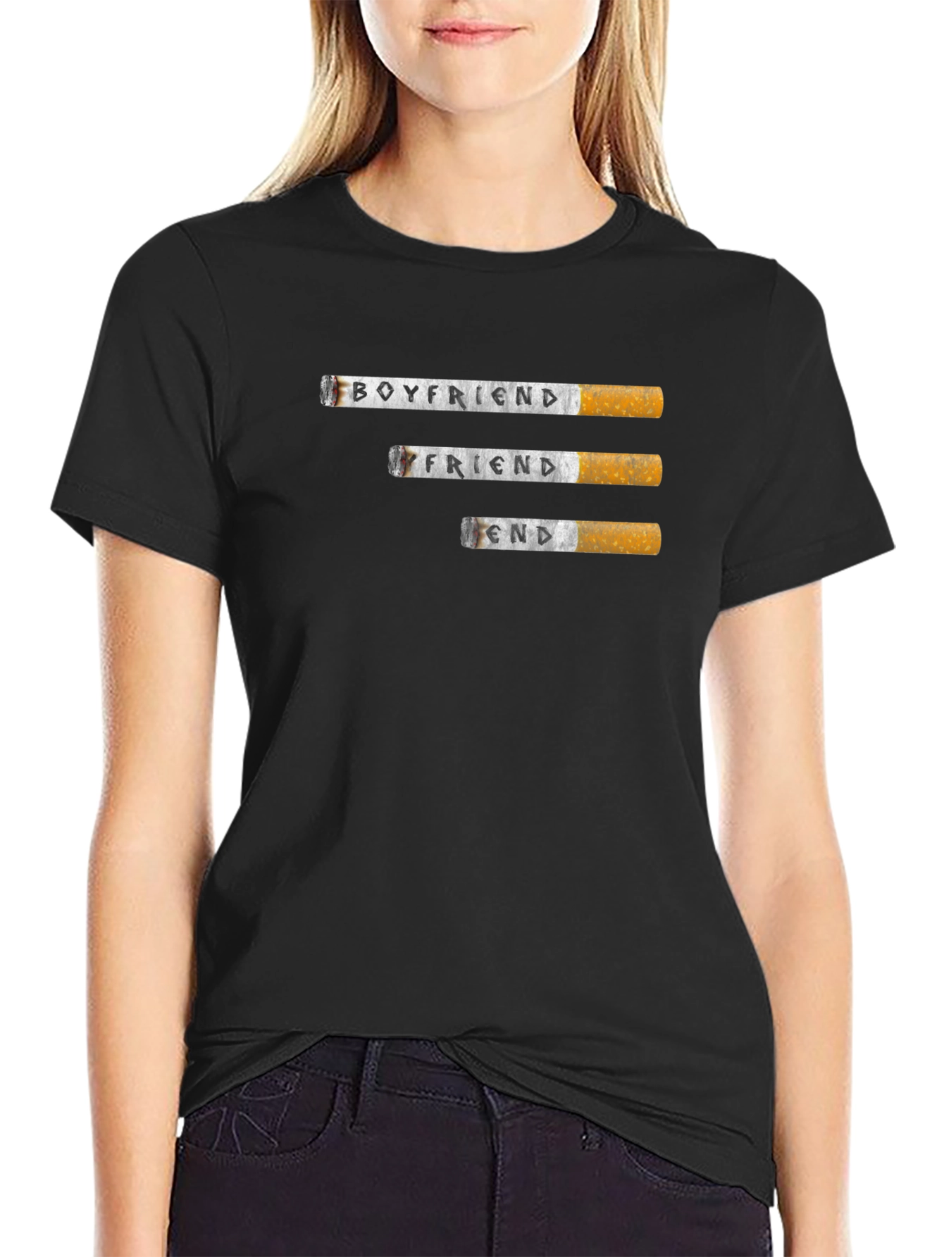 Boyfriend Friend End Cigarette T-Shirt - Graphic Tee