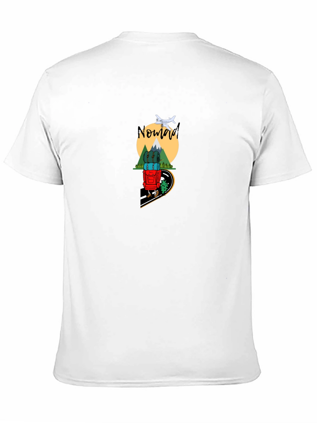 Nomad Adventure Graphic Tee - Black Cotton T-Shirt