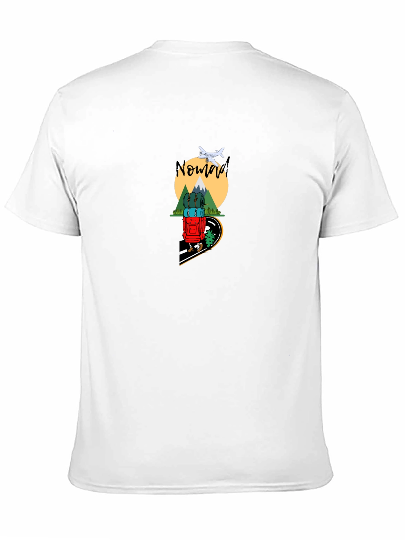 Nomad Adventure Graphic Tee - Black Cotton T-Shirt