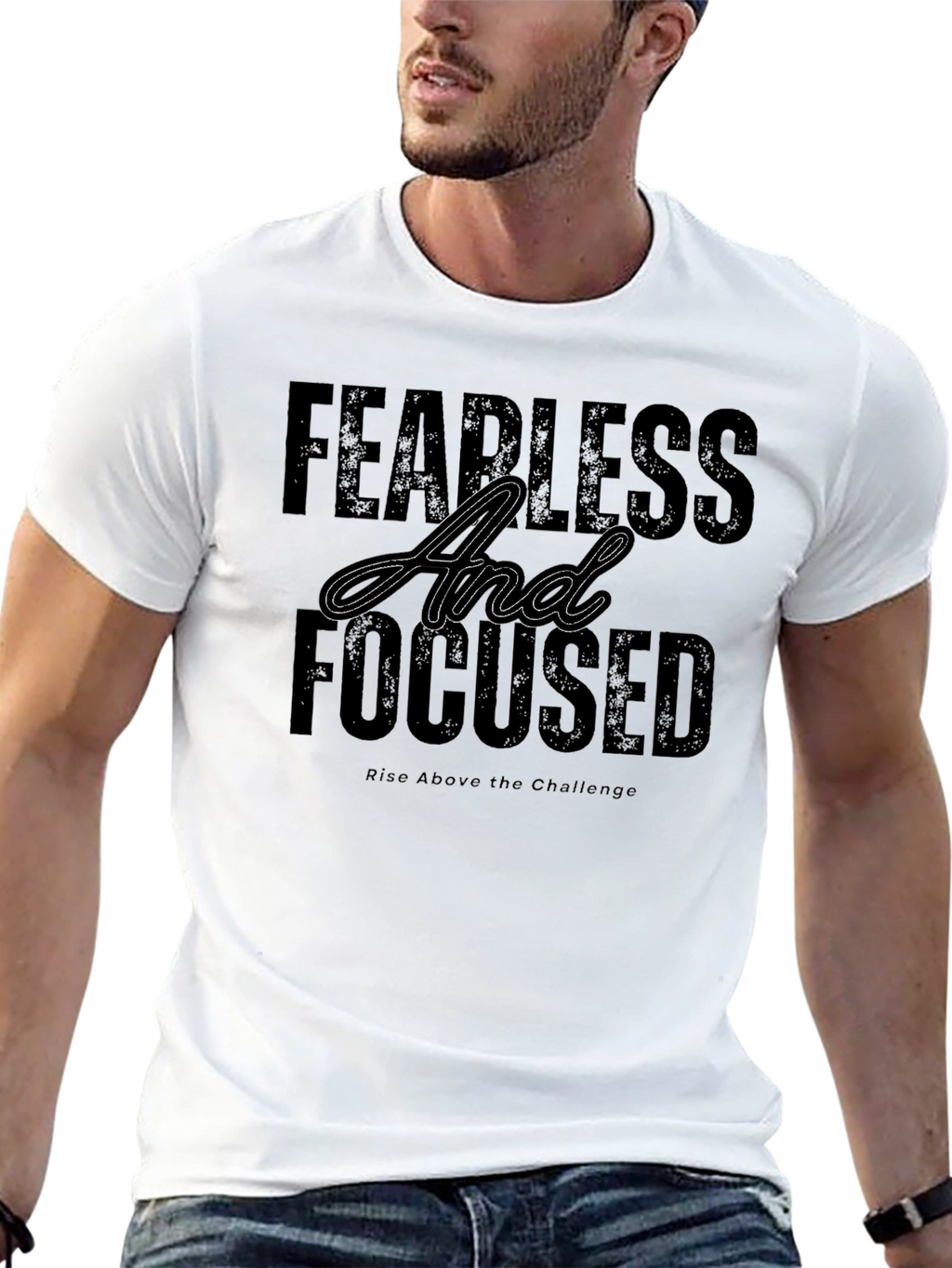Fearless & Focused Black Graphic T-Shirt