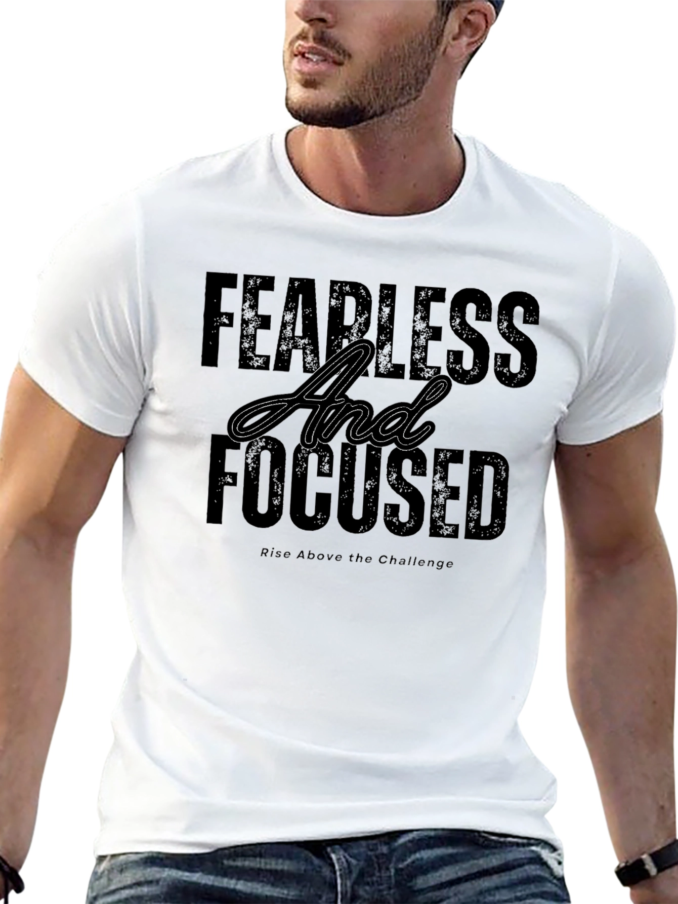 Fearless & Focused Black Graphic T-Shirt