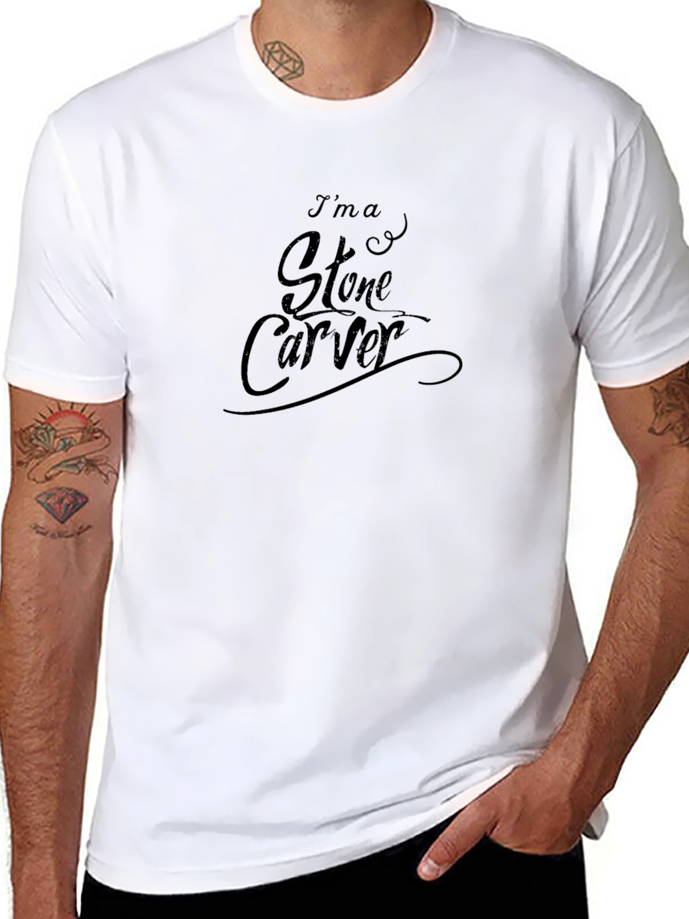 Stone Carver Graphic Tee - Dark Humor T-Shirt