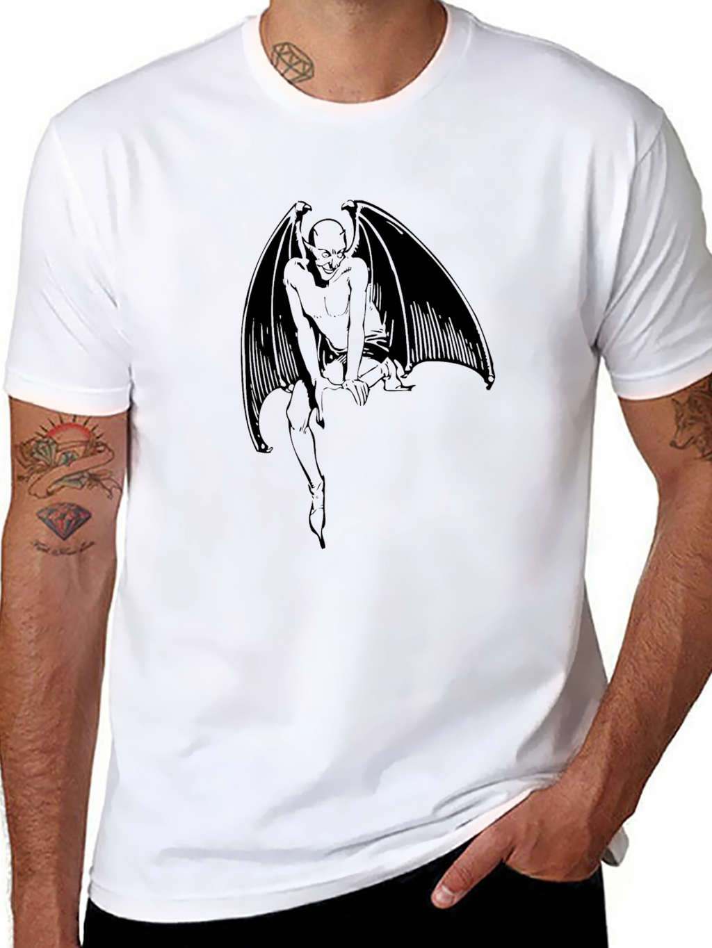 Gargoyle Graphic T-Shirt - Black
