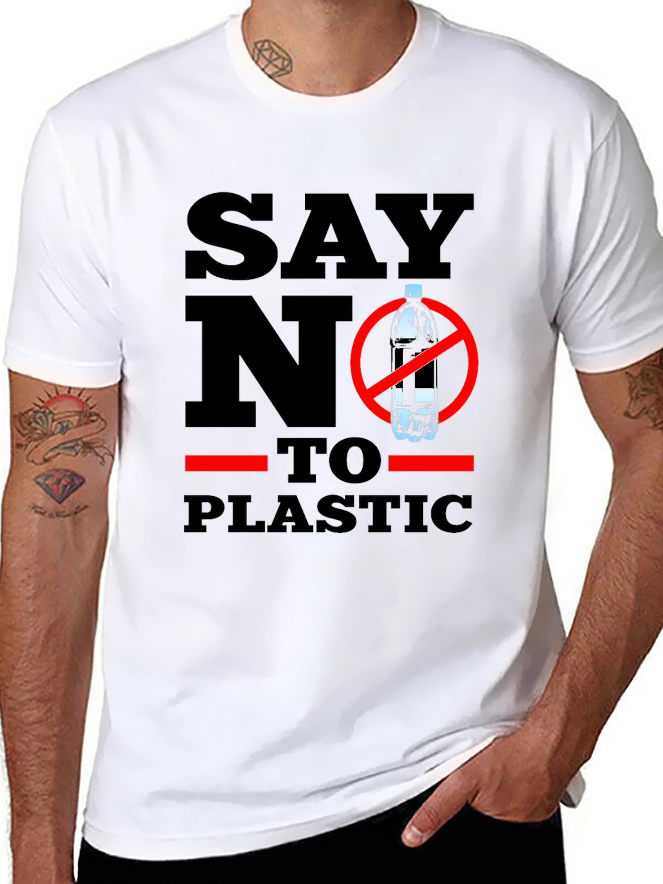 Say No To Plastic - Eco-Friendly T-Shirt