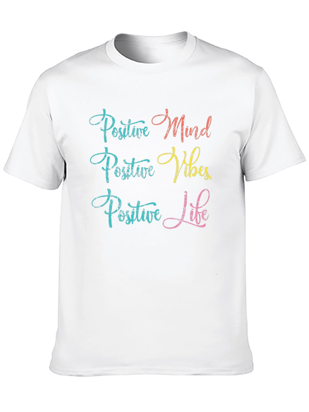 Positive Mind Vibes Life Black Graphic Tee
