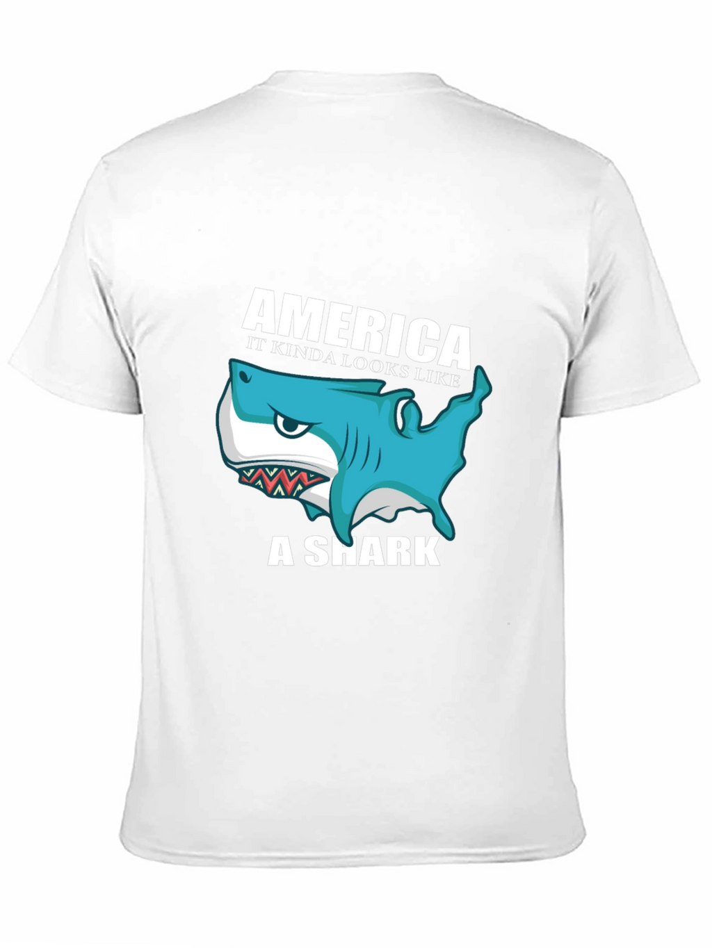 America Shark Graphic Tee - Patriotic Humor