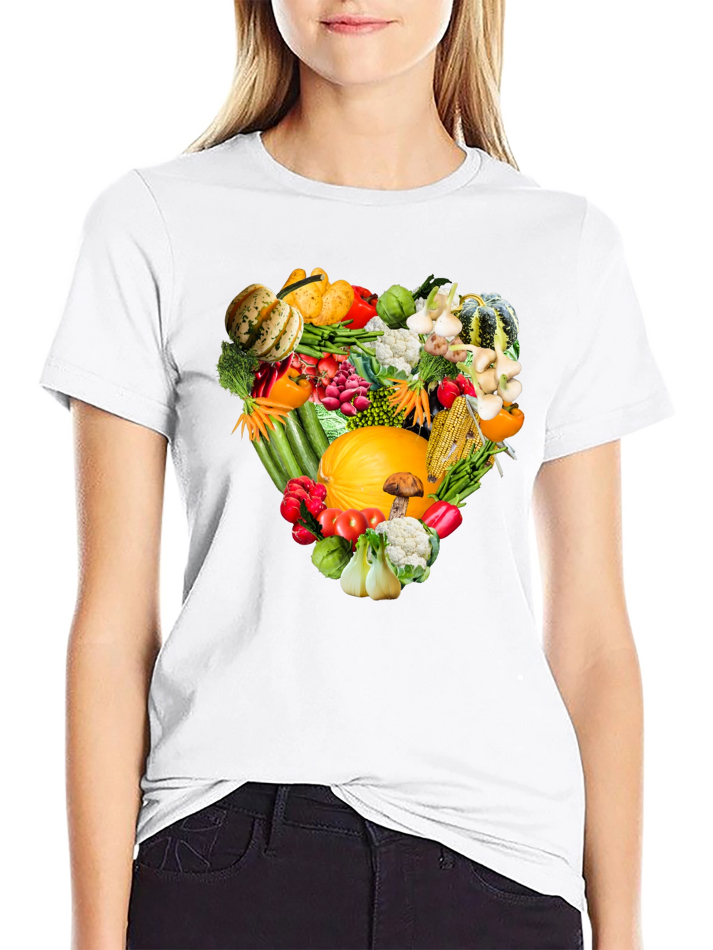 Vegetable Heart T-Shirt - Healthy Food Tee