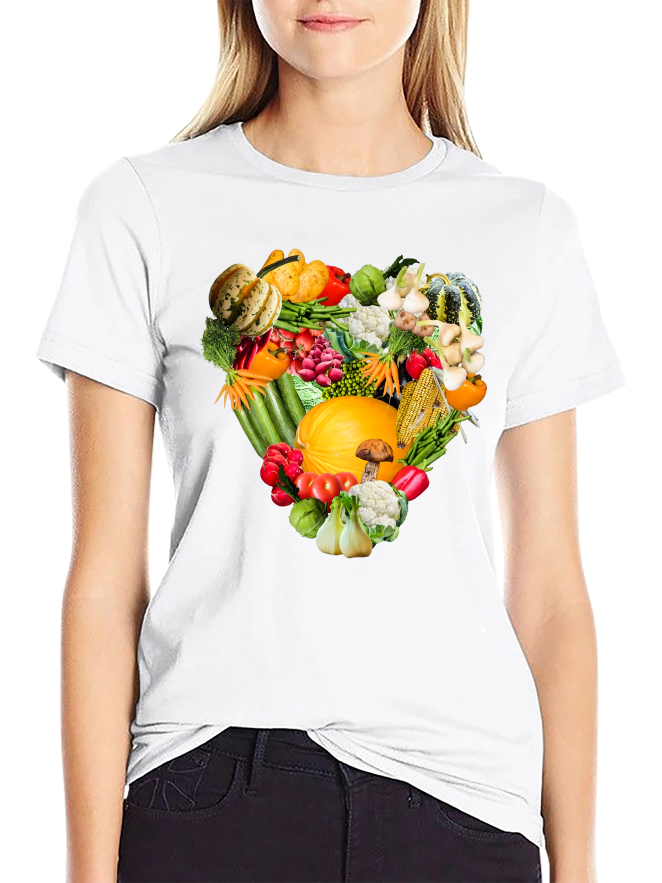 Vegetable Heart T-Shirt - Healthy Food Tee