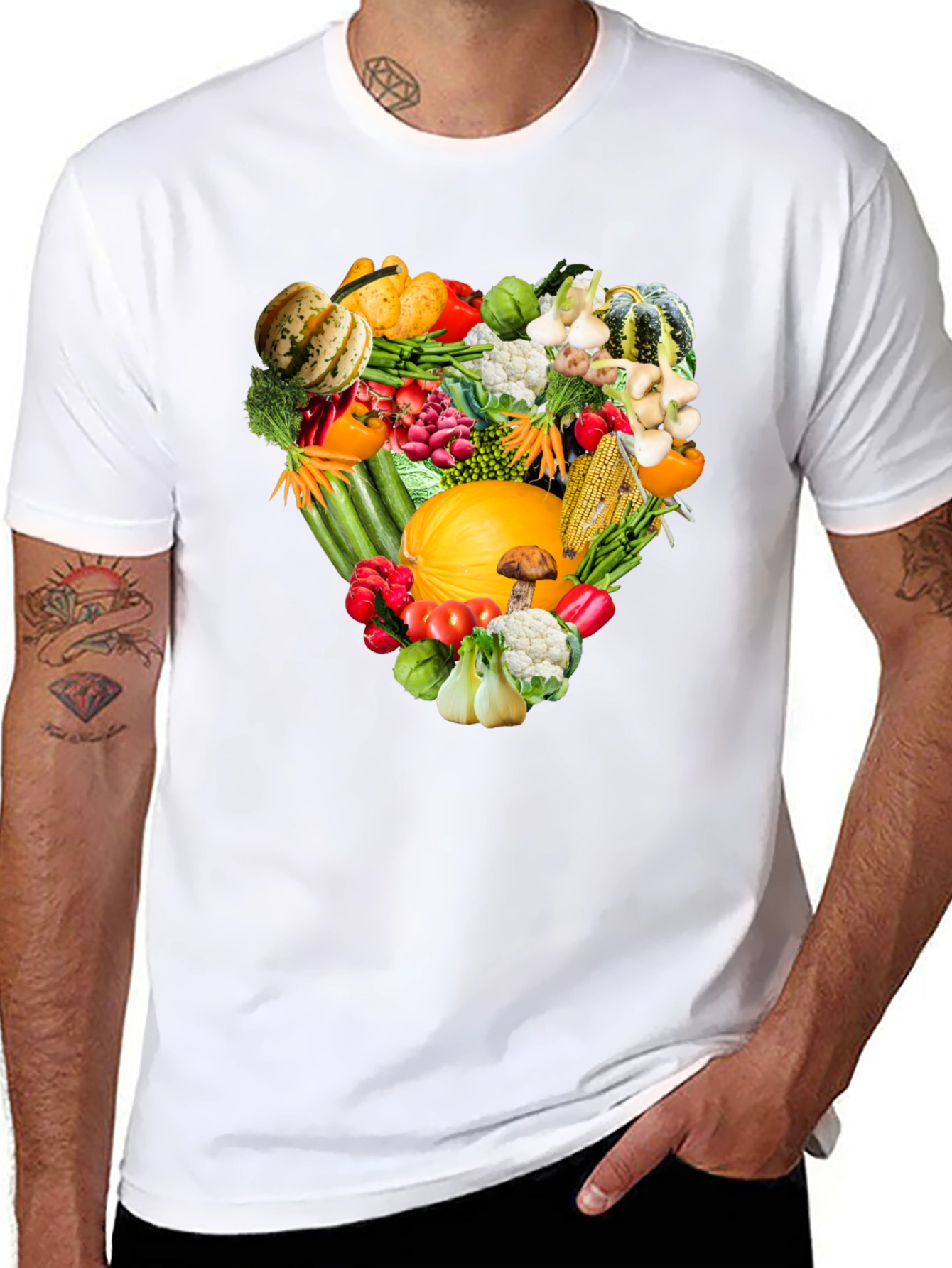 Vegetable Heart T-Shirt - Healthy Food Tee