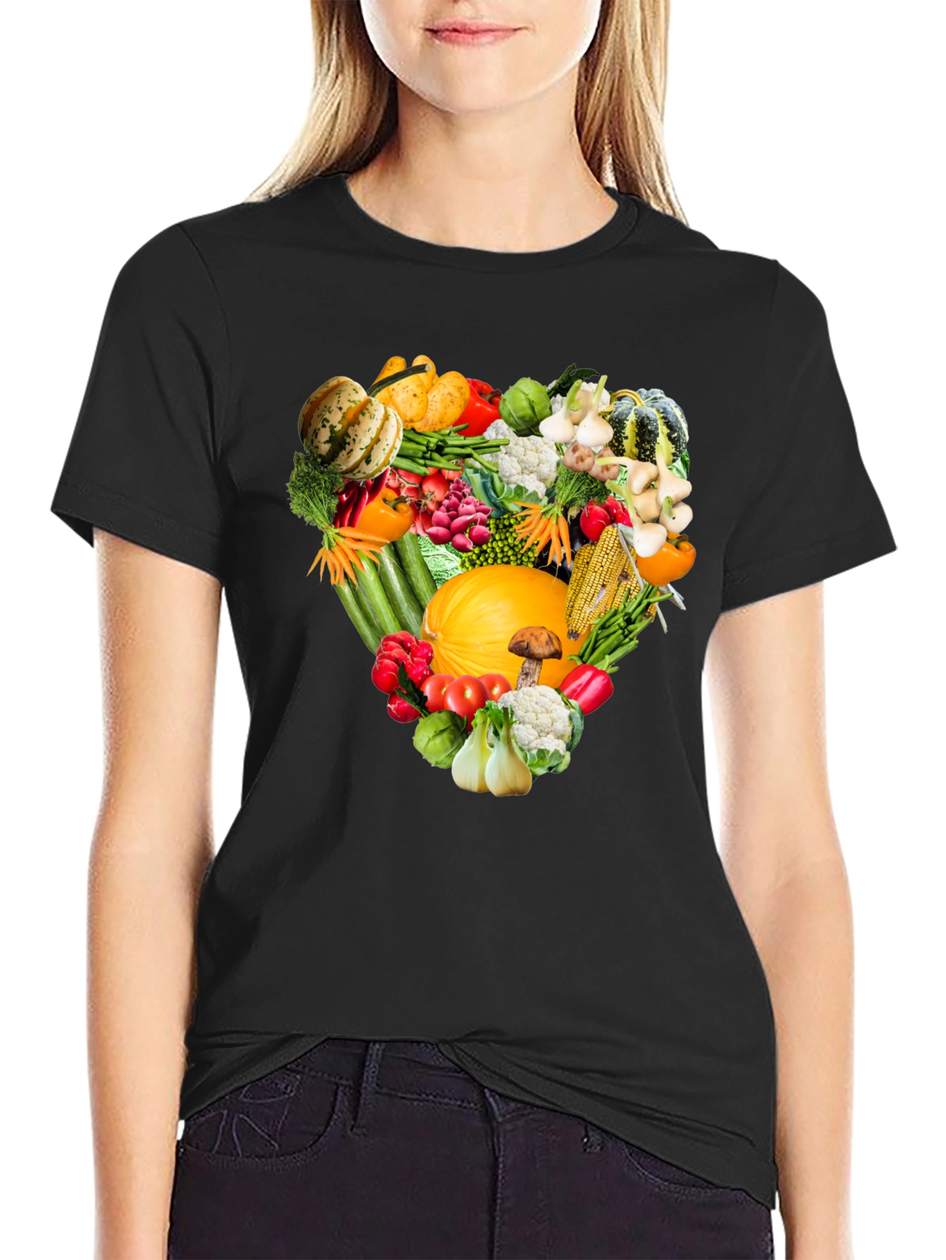 Vegetable Heart T-Shirt - Healthy Food Tee