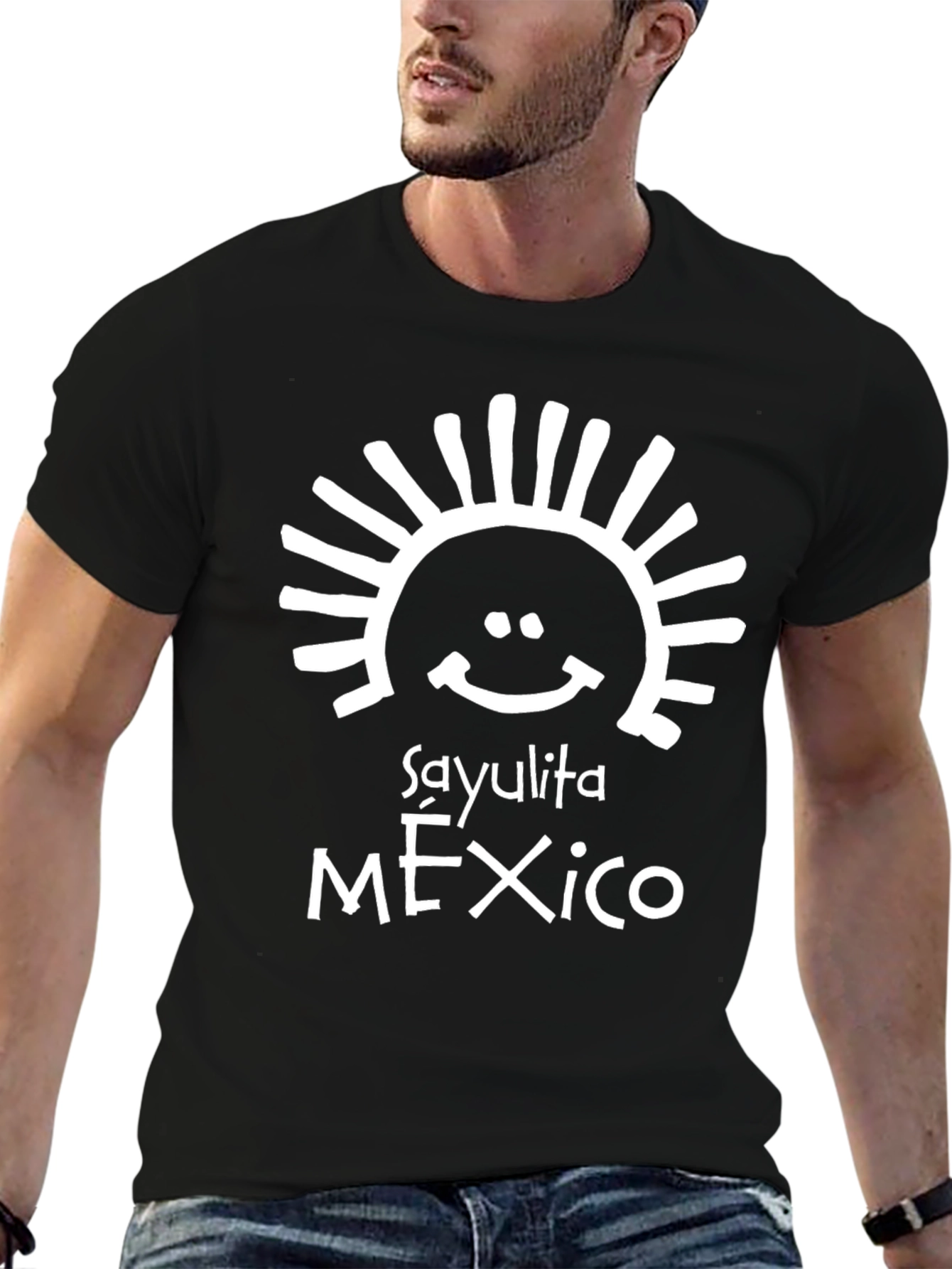 Sayulita Mexico Graphic T-Shirt - Casual Black Tee