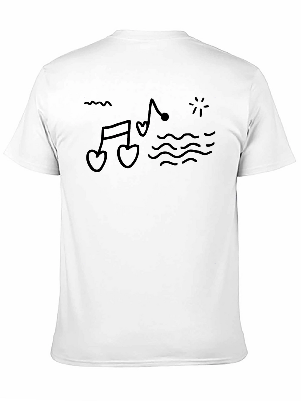 Heart Notes T-Shirt - Stylish Music Lover Tee