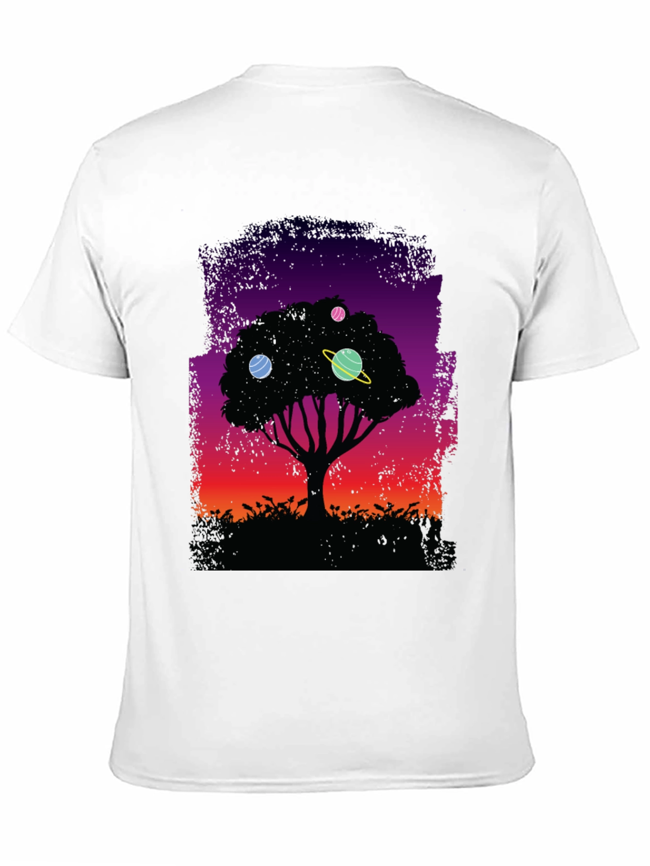 Cosmic Tree Graphic Tee - Black Unisex T-Shirt
