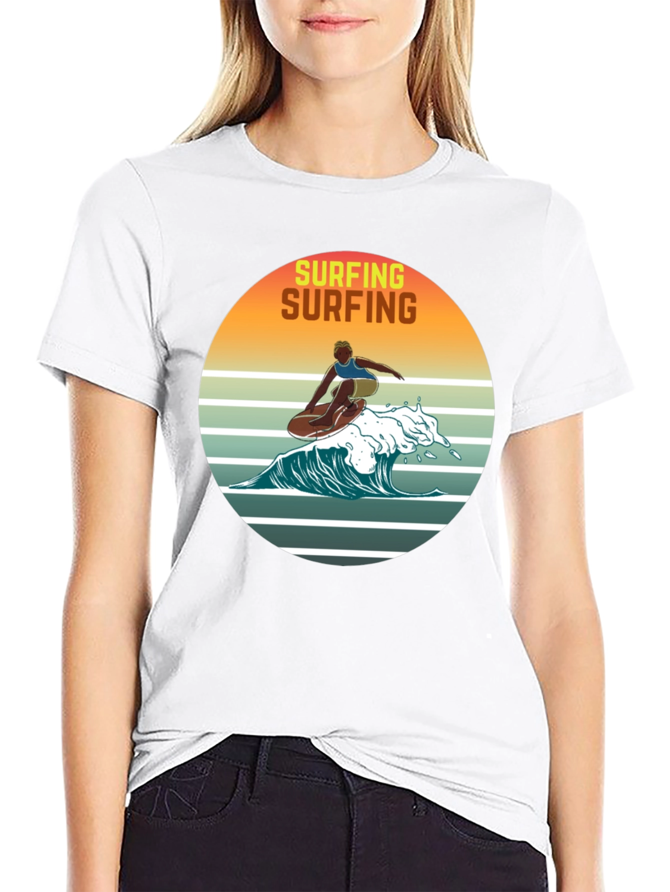 Retro Surfing Graphic Tee