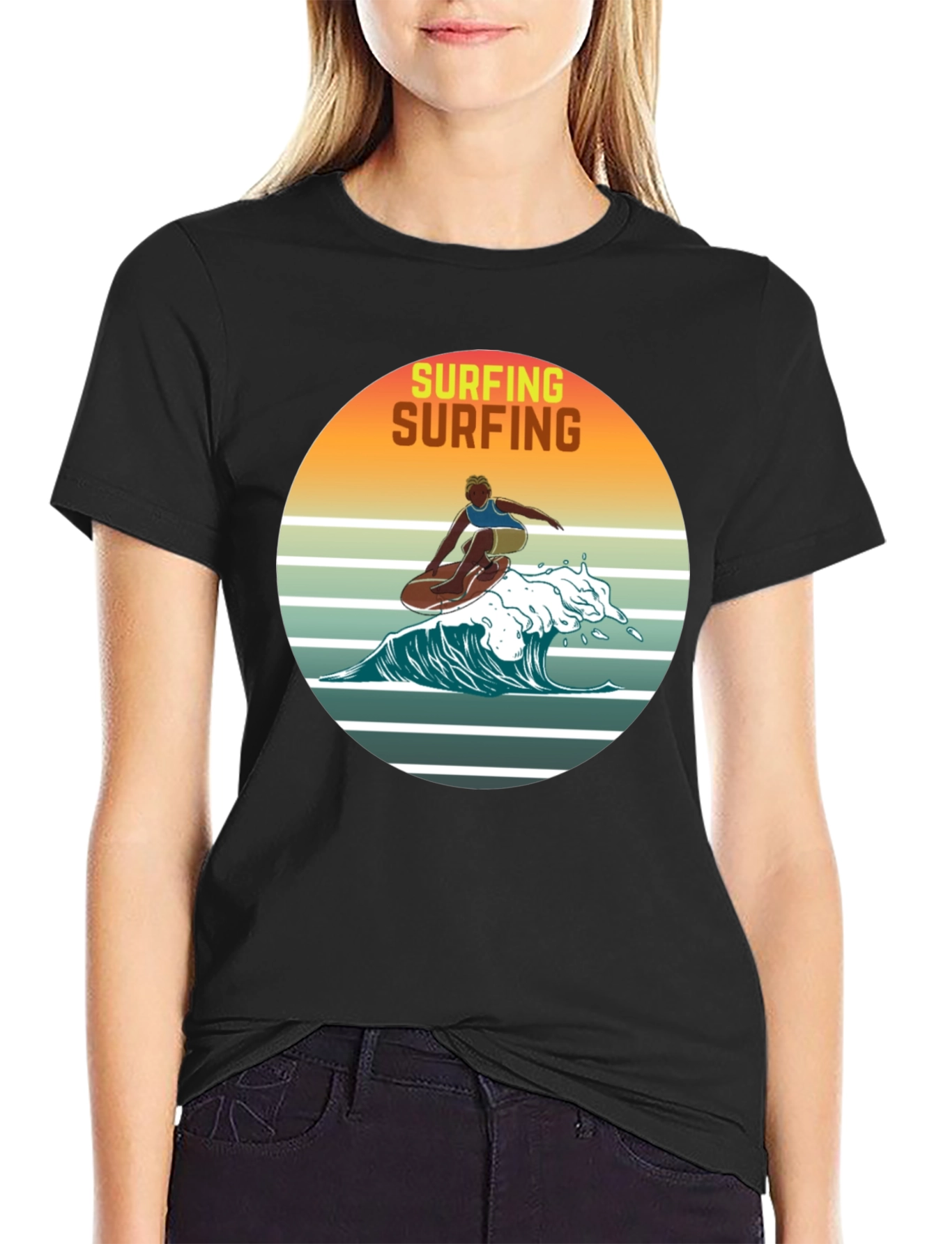 Retro Surfing Graphic Tee
