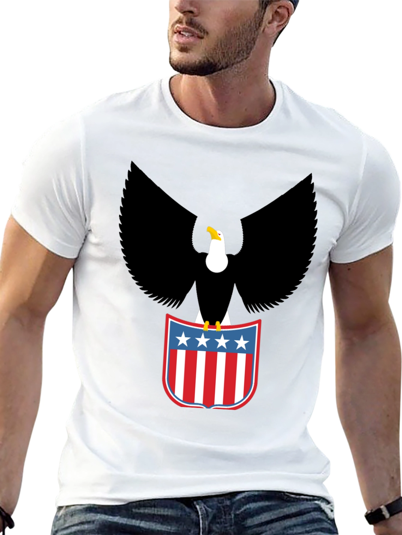 American Eagle Graphic T-Shirt - Patriotic USA Pride