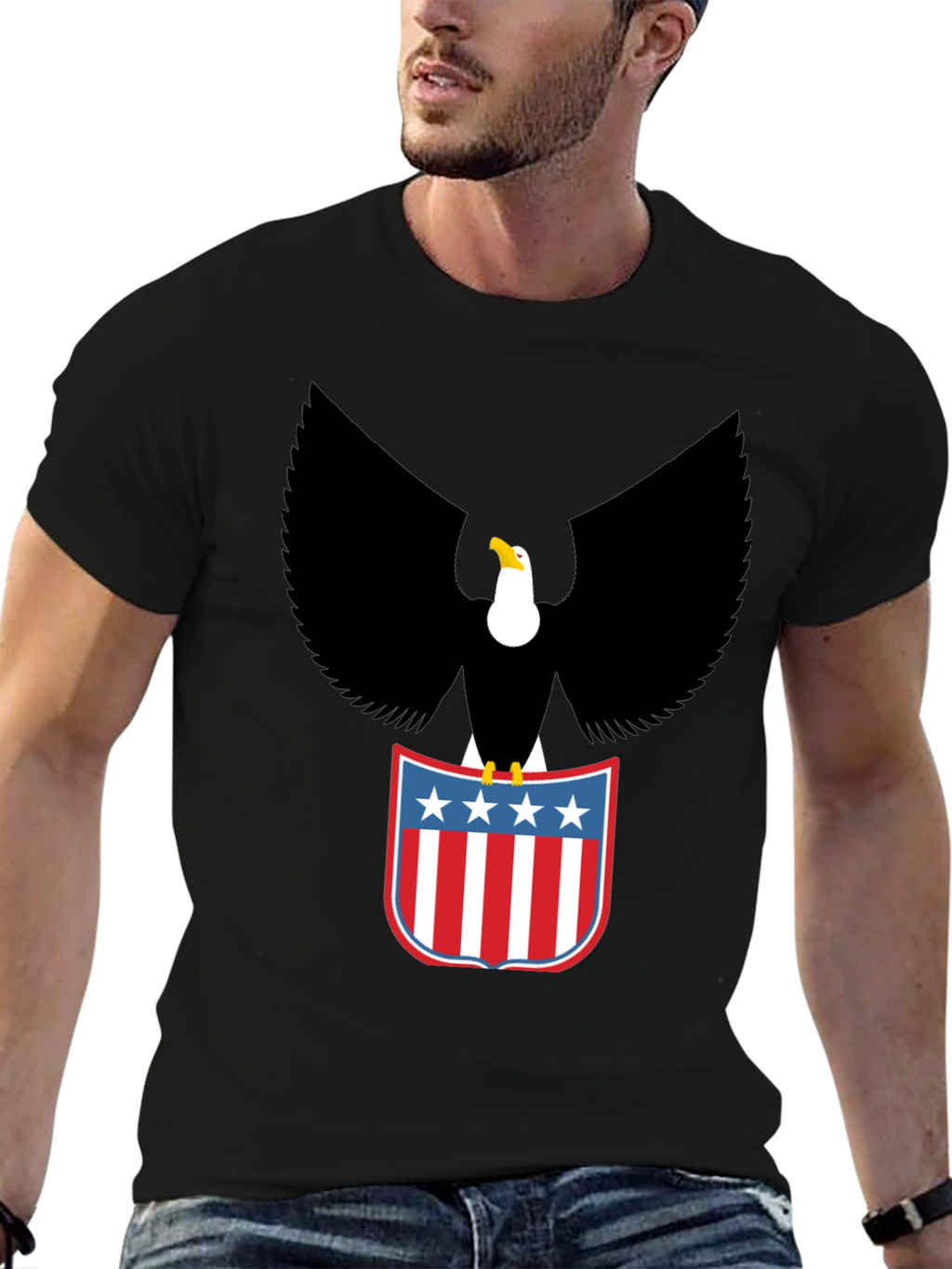 American Eagle Graphic T-Shirt - Patriotic USA Pride