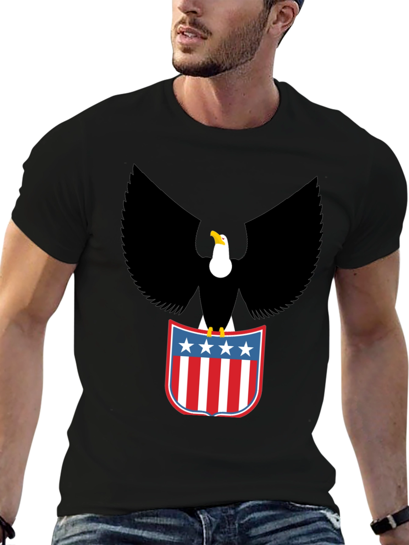 American Eagle Graphic T-Shirt - Patriotic USA Pride