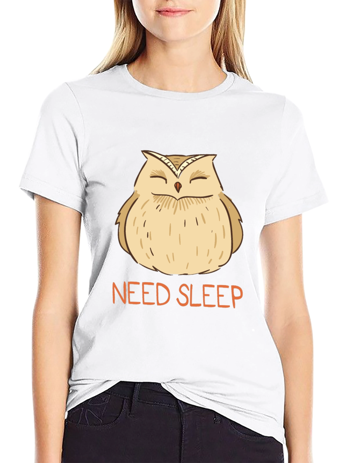 Need Sleep Owl Graphic Tee - Black T-Shirt