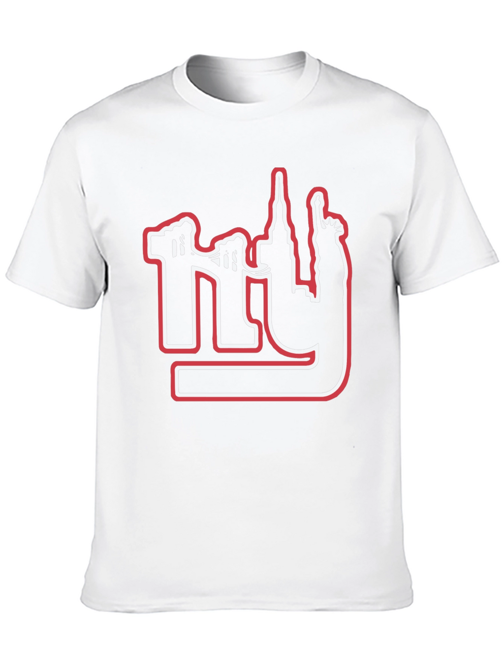 NY Skyline Graphic Print Black T-Shirt