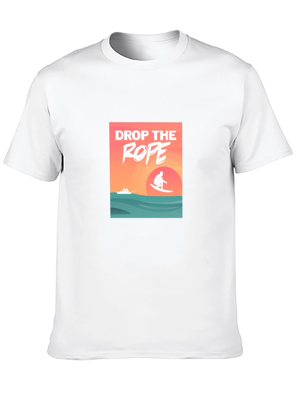 Drop The Rope Graphic Black T-Shirt