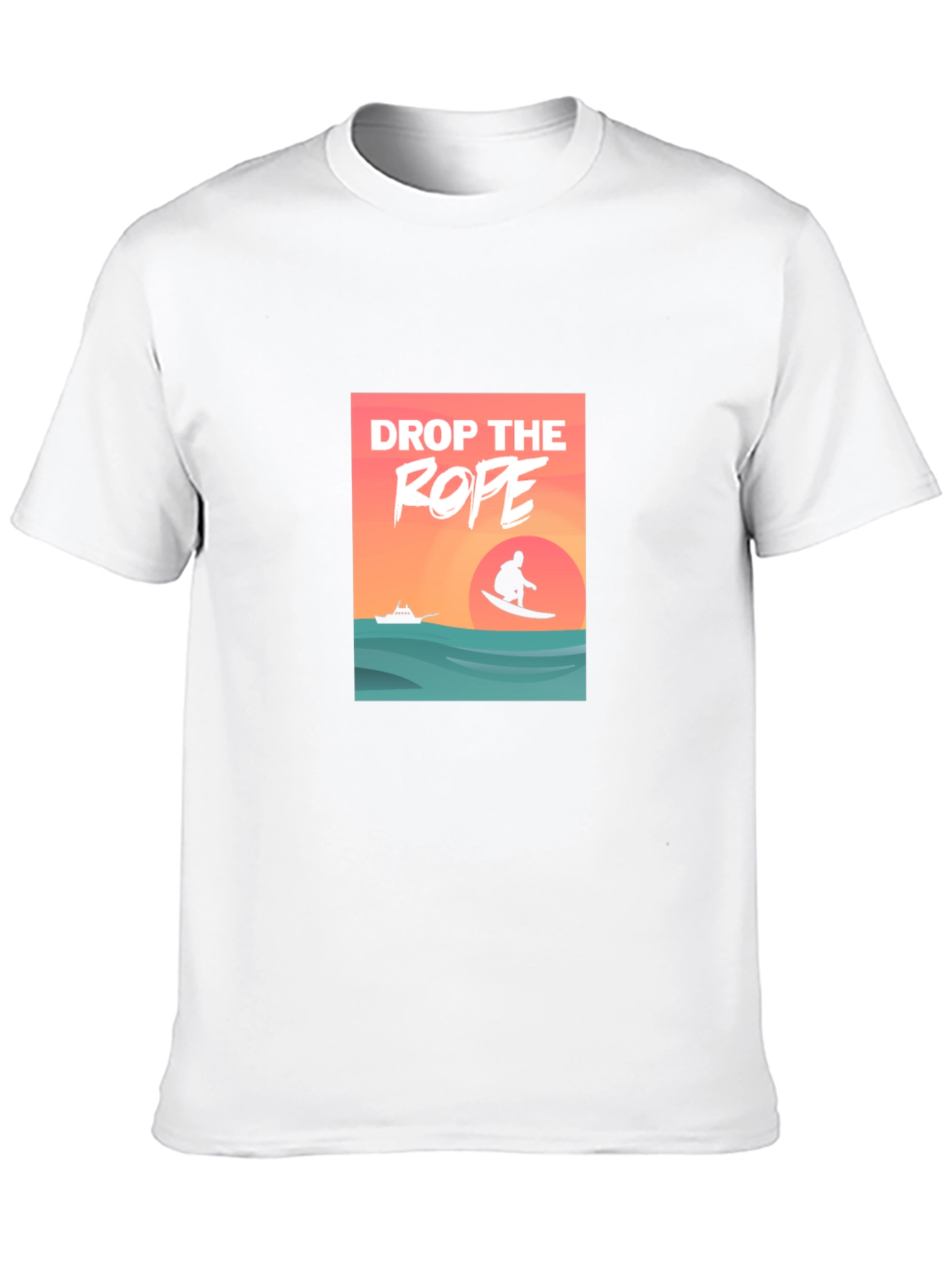 Drop The Rope Graphic Black T-Shirt