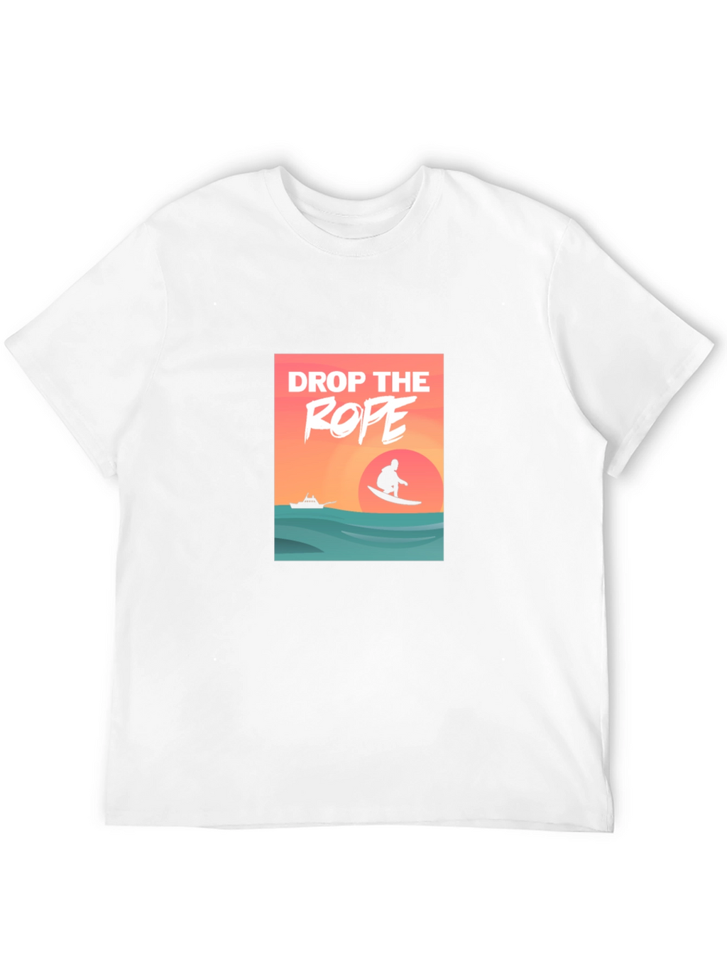 Drop The Rope Graphic Black T-Shirt