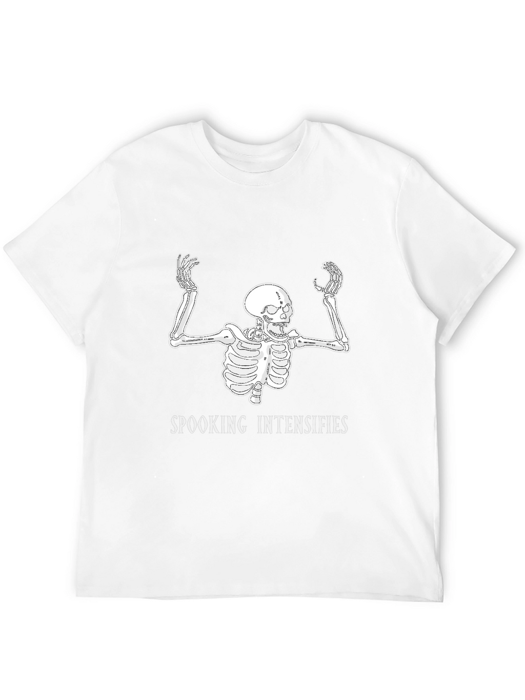 Spooking Intensifies Skeleton Graphic T-Shirt