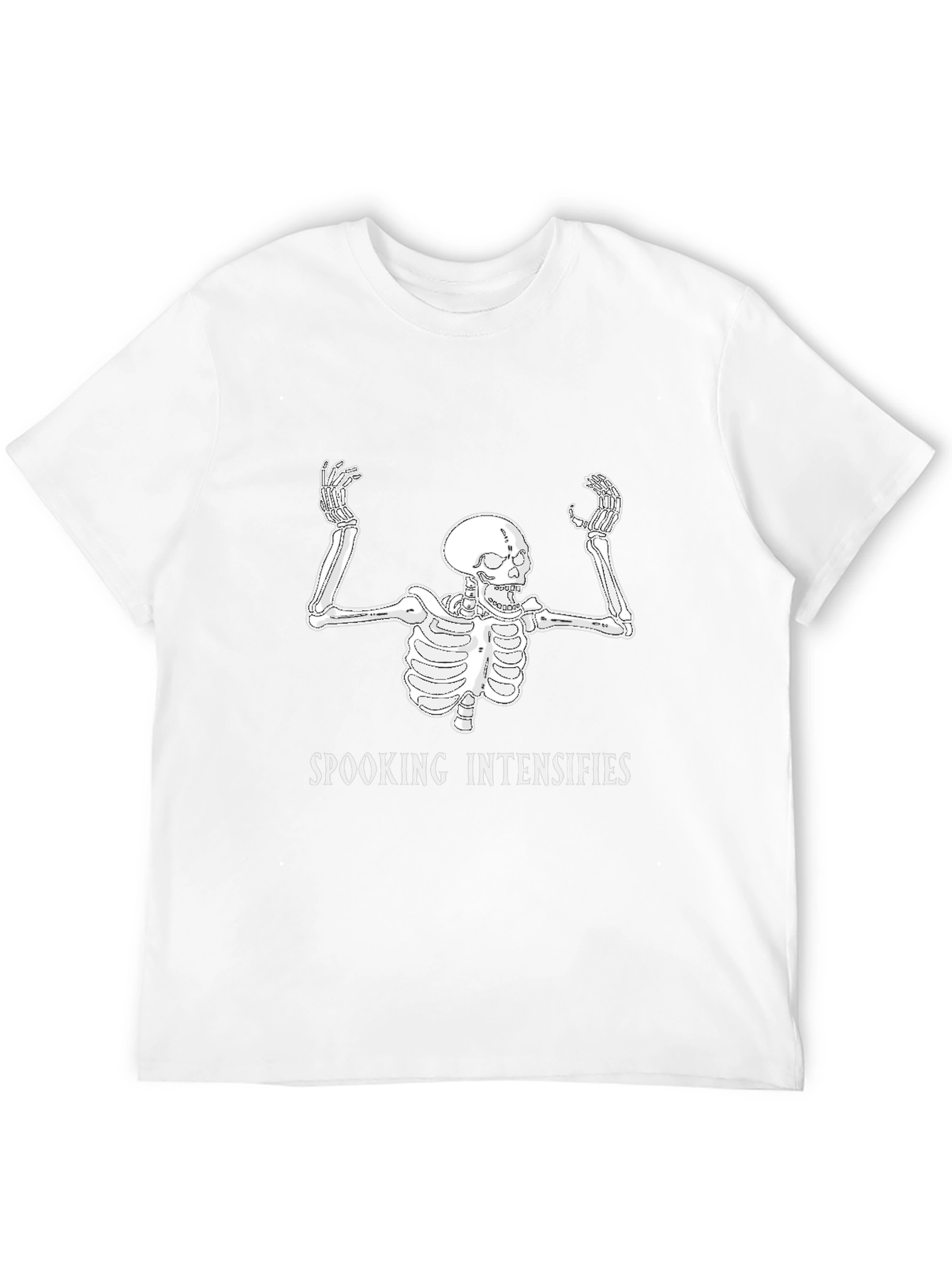 Spooking Intensifies Skeleton Graphic T-Shirt