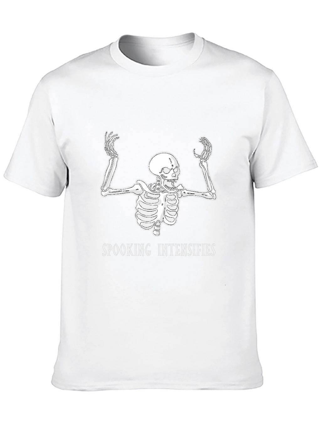 Spooking Intensifies Skeleton Graphic T-Shirt