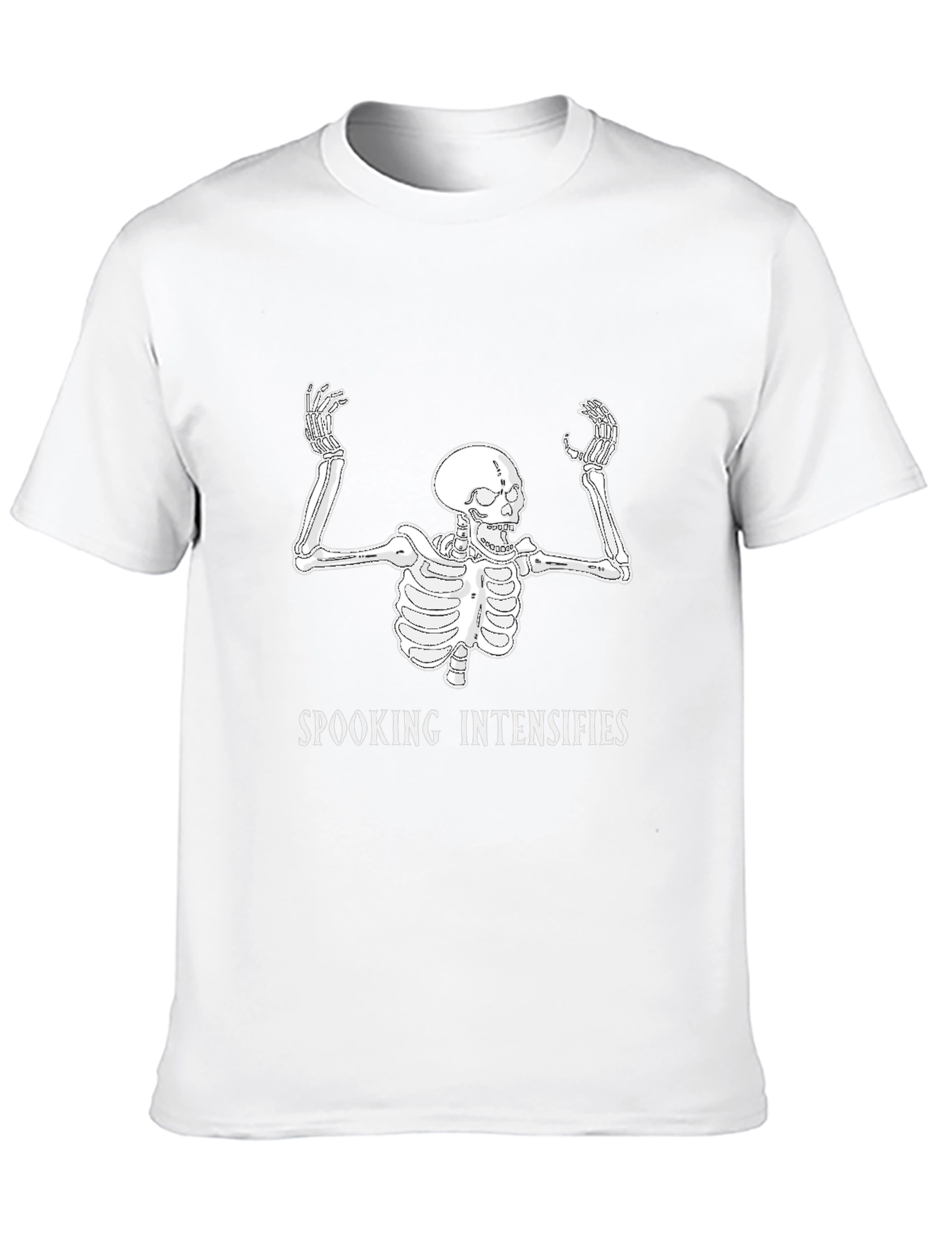 Spooking Intensifies Skeleton Graphic T-Shirt