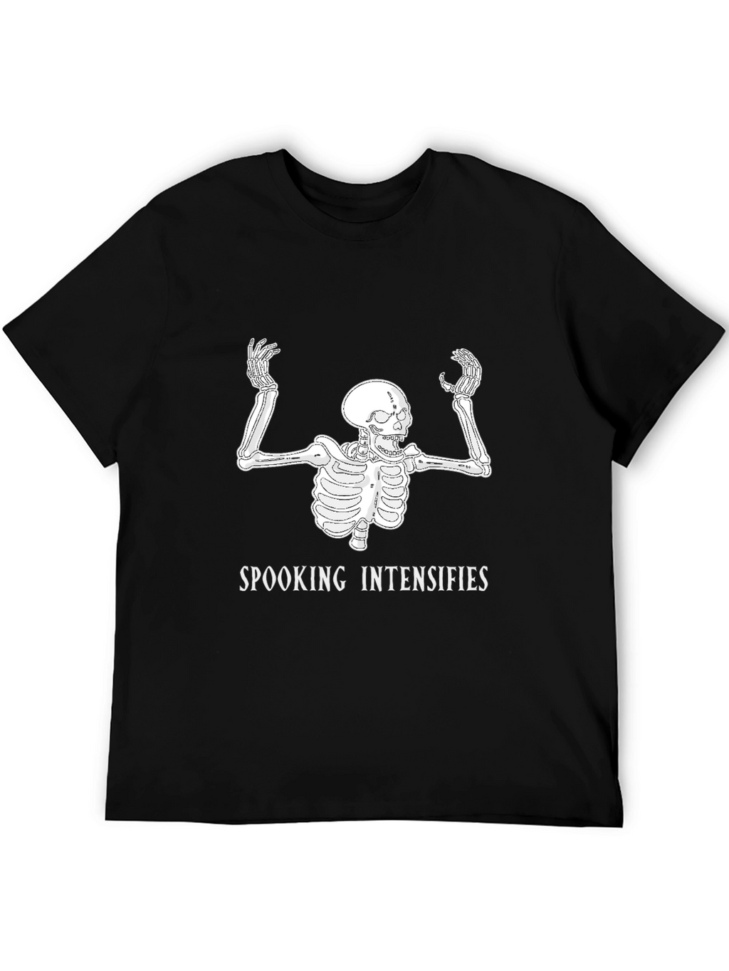 Spooking Intensifies Skeleton Graphic T-Shirt