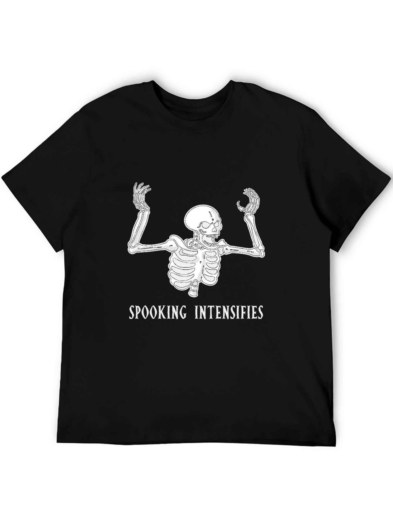 Spooking Intensifies Skeleton Graphic T-Shirt